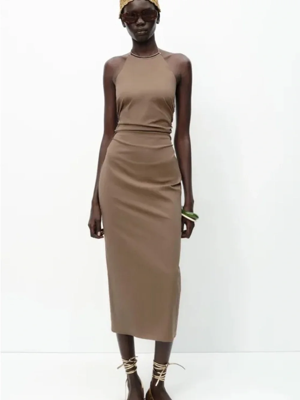 Zara Halter Midi Dress - Picture 3 of 9